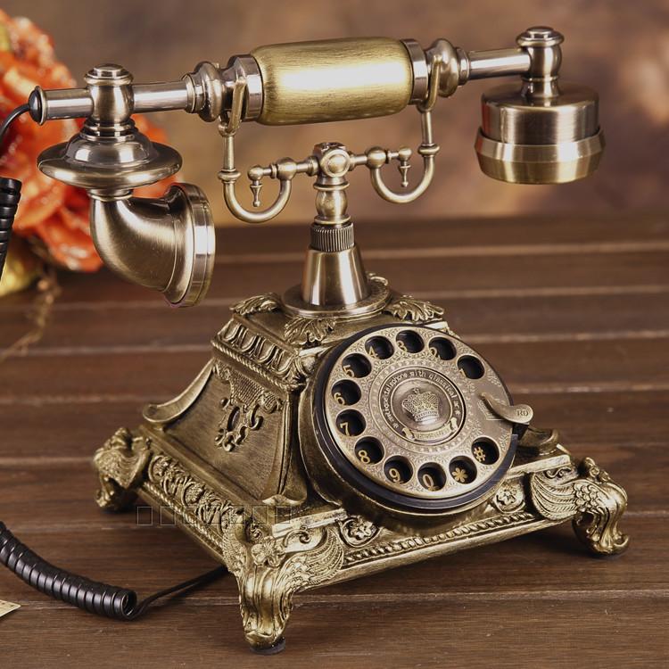 悦旗旋转盘仿古电话机欧式复古时尚创意家用固话座机电话机包邮