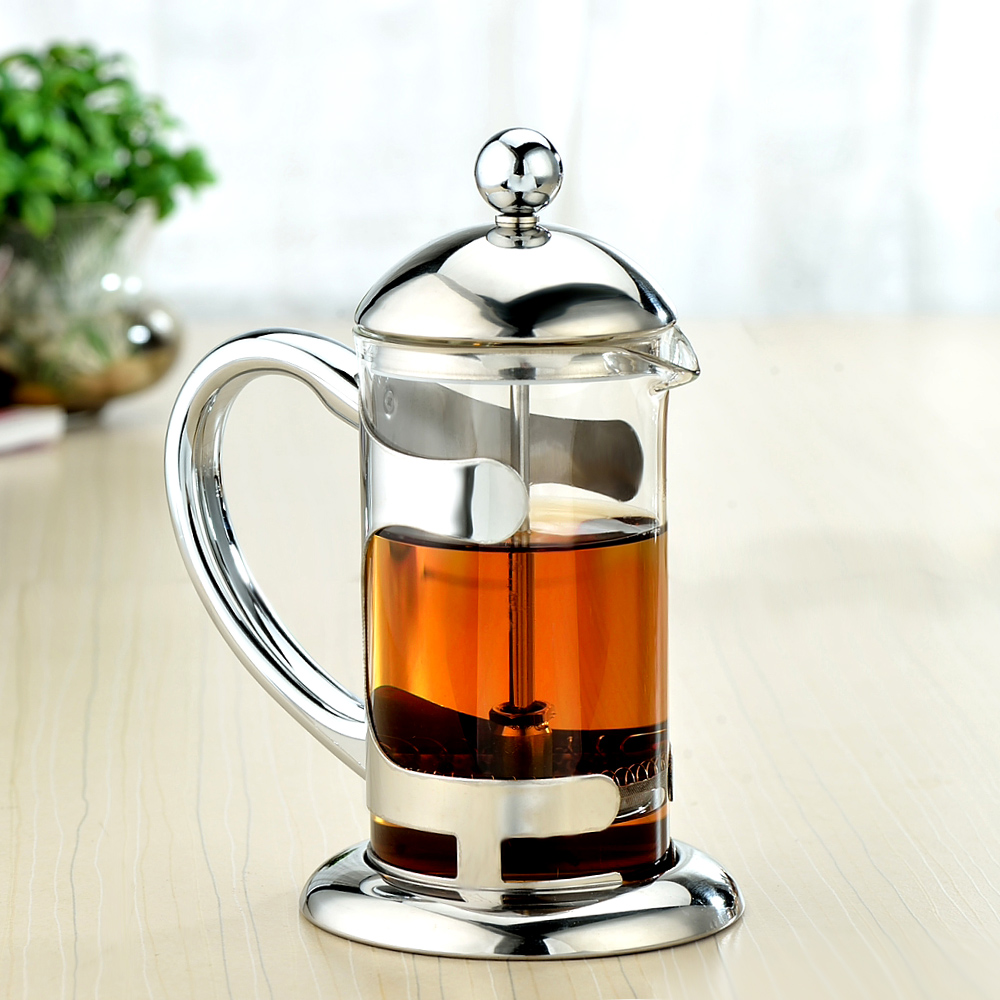 玻璃茶壶加厚水壶耐高温不锈钢过滤泡茶器花茶壶泡红茶茶具压茶壶