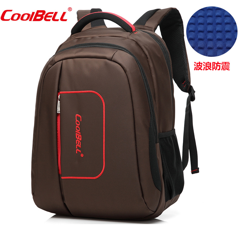 正品coolbell商务电脑包男女士休闲包防水防震双肩包