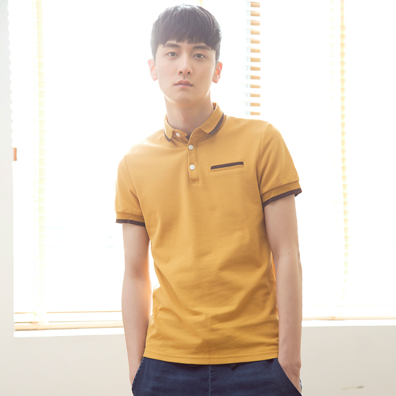 2015夏季新品男士翻领韩版修身短袖T恤POLO衫潮牌英伦3色可选