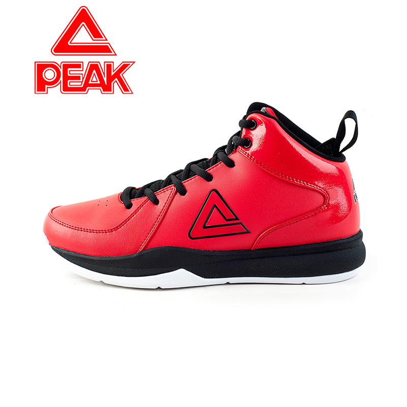 匹克正品 红色中帮篮球鞋 耐磨运动鞋 男生跑步鞋品牌秋冬男鞋子