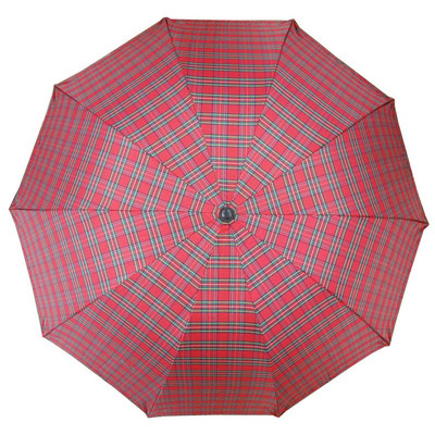 新款超大女士折叠雨伞 双人加大抗风结实10骨大号红色格子伞 包邮