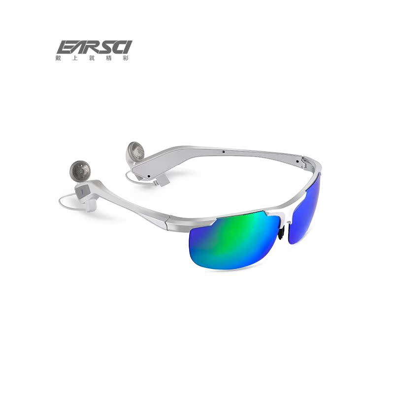 EARSCI ESL蓝牙耳机眼镜入耳式运动耳塞职能墨镜mp3重低音带麦潮