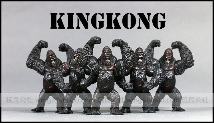 猩球崛起电影 仿真金刚猩猩Kingkong 迷你玩具模型手办 可动人偶
