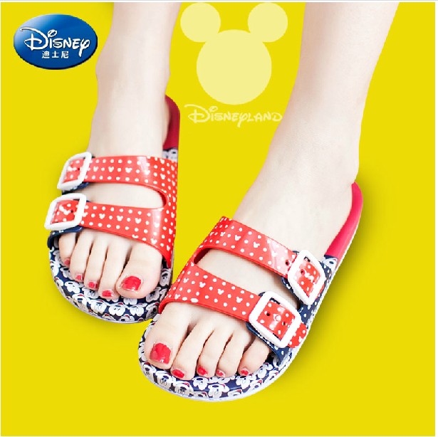 2015夏季迪士尼亲子拖鞋 防滑厚底时尚居家儿童女凉拖鞋女一字拖