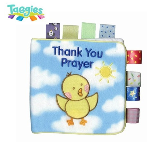 美国Taggies 婴儿早教英文布书Thank You Prayer触摸认知 带标签