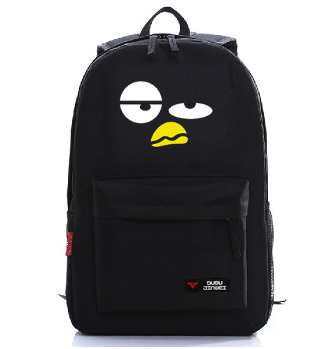 包邮新款黑色可爱xo酷企鹅表情学生书包 双肩包 旅游背包