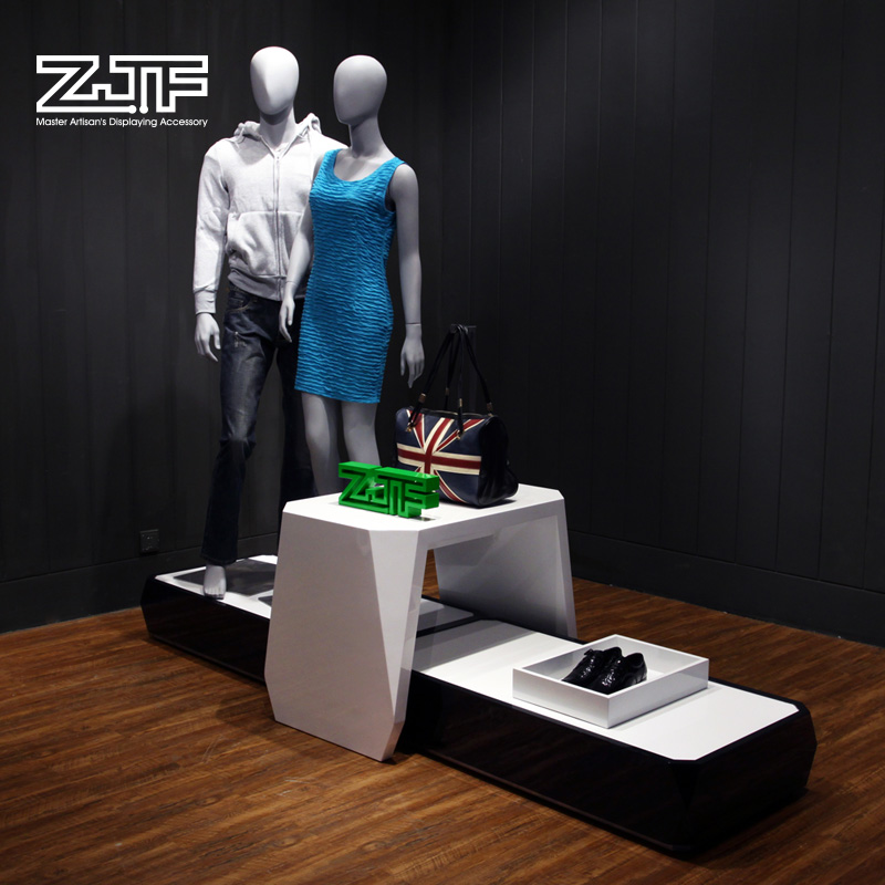 服装店ZJF 鞋包包展示架展架服装货架橱窗白色创意展台 D0-C0514