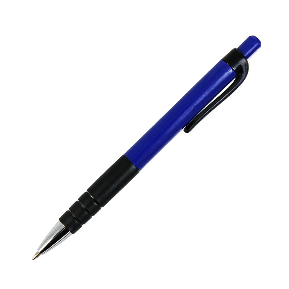 正品包邮 得力6505 圆珠笔 按动 原子笔 油笔 0.7mm蓝色 12支/盒