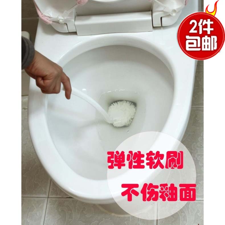 日本进口卫生间刷 无死角长柄马桶刷不伤釉面 厕所刷坐便器软毛刷