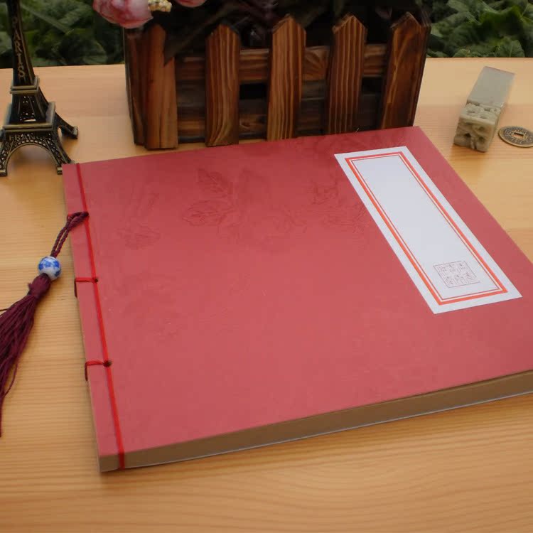 24K生日礼物创意中国风仿古传统记事日记古风本子手工线装中国红