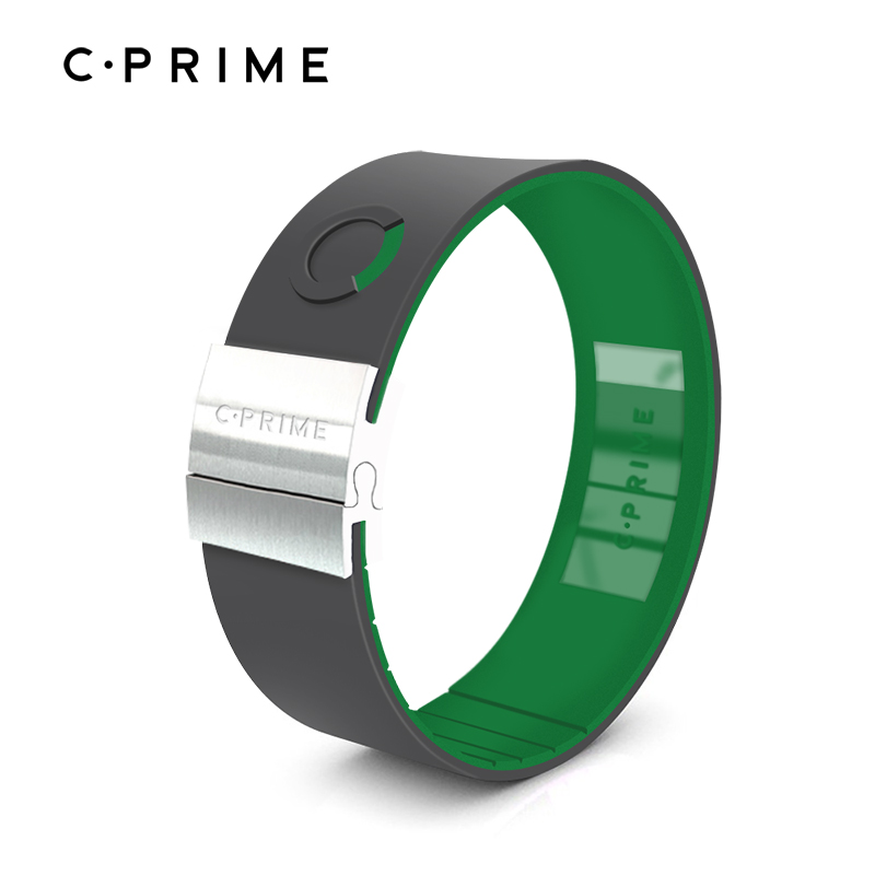 CPRIME NEO旗舰版 男女硅胶手镯 时尚平衡腕镯 能量手环 灰绿色