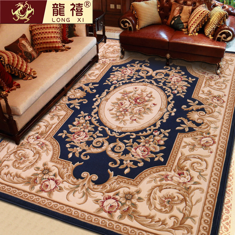 高档欧式客厅茶几地毯卧室床边毯中式美式仿羊毛加厚加密长方型大