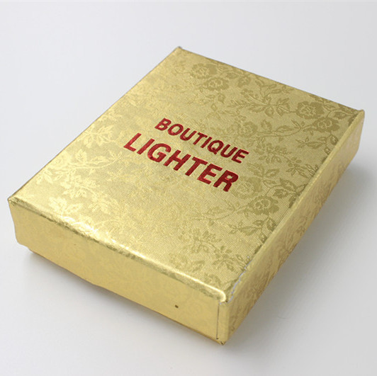 打火机包装盒批发 煤油气体充电防风直冲打火机礼品盒 金色方形盒
