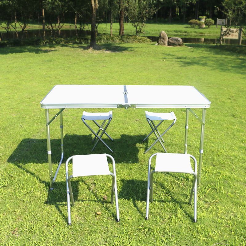 加固版 户外折叠桌椅组合稳固不晃 插伞式户外便携桌子 1桌4凳子