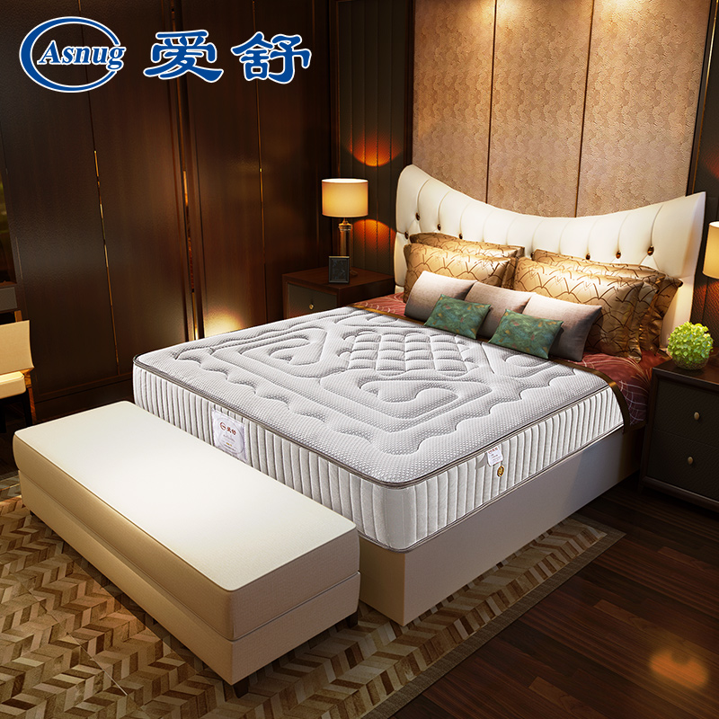 爱舒床垫 双面两用偏硬护脊弹簧床垫 3D椰棕床垫席梦思1.5 1.8米