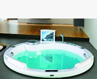 欧路莎正品圆形浴缸 1.6米/1.8米豪华冲浪按摩浴缸OLS-6506A/6506
