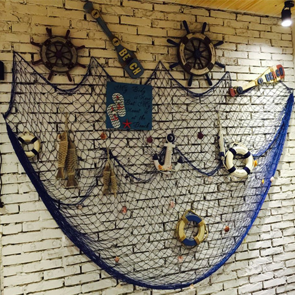 地中海 粗线装饰渔网墙饰壁饰 房间墙壁挂件鱼网动手DIY 20省包邮