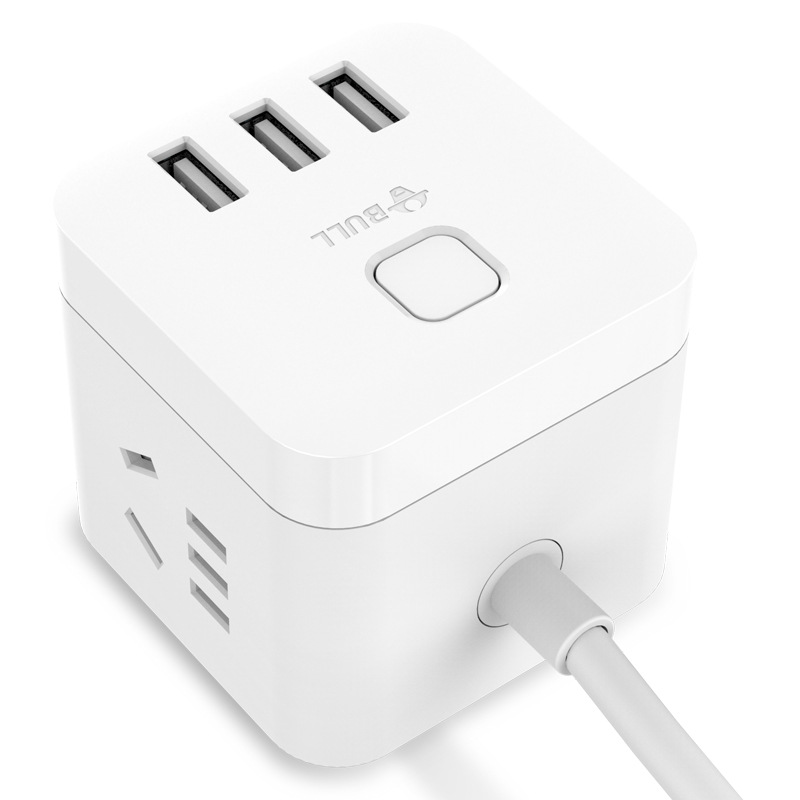 公牛迷你USB智能插座插排插线板苹果安卓USB充电魔方便携式