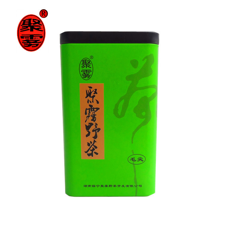 湖南绥宁聚雾野生绿茶正品罐装特级100克满2件包邮