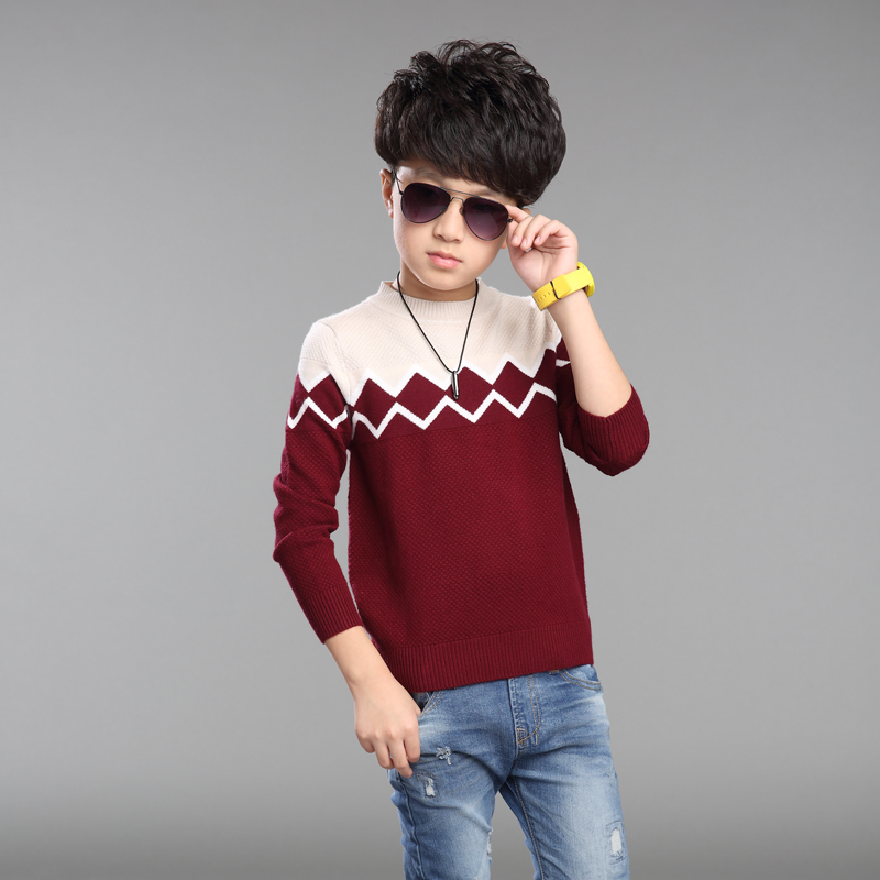 童装 男童毛衣 秋装2015新款儿童针织打底衫套头小孩中大童