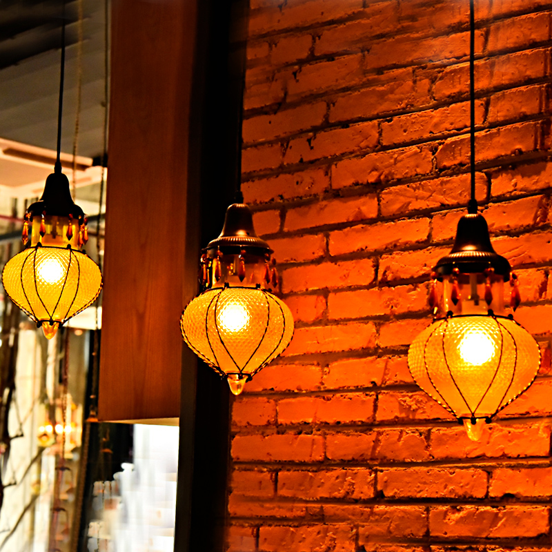 迪顿 漫咖啡树挂小吊灯 网咖网吧清吧走廊过道创意复古装饰灯具