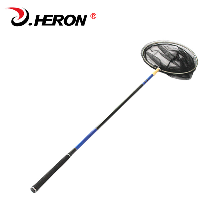 正品HERON 纯碳素 可定位2.1米 钓鱼竿 抄网 带网头渔具垂钓包邮
