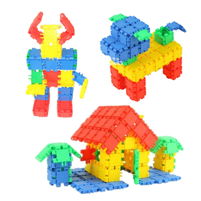 大颗粒积木 婴儿童积木类塑料拼插大益智玩具 1-3-6岁以上下