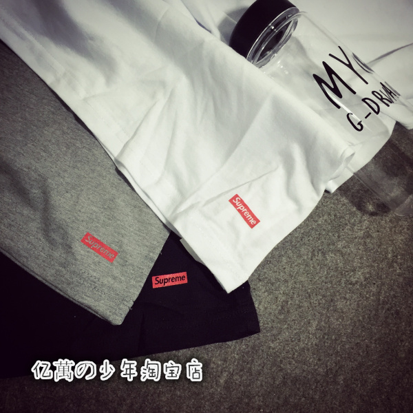 夏季新款美式复古经典小标BOX LOGO黑白灰色 纯色百搭短袖T恤潮男