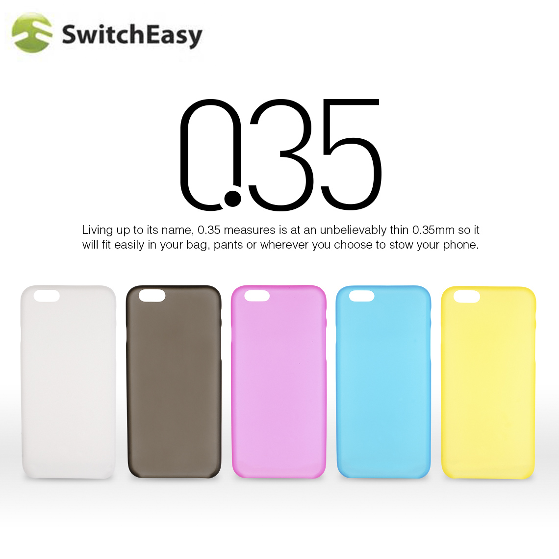 美国SwitchEasy 0.35毫米iPhone6 Plus手机套 苹果6后壳 包邮