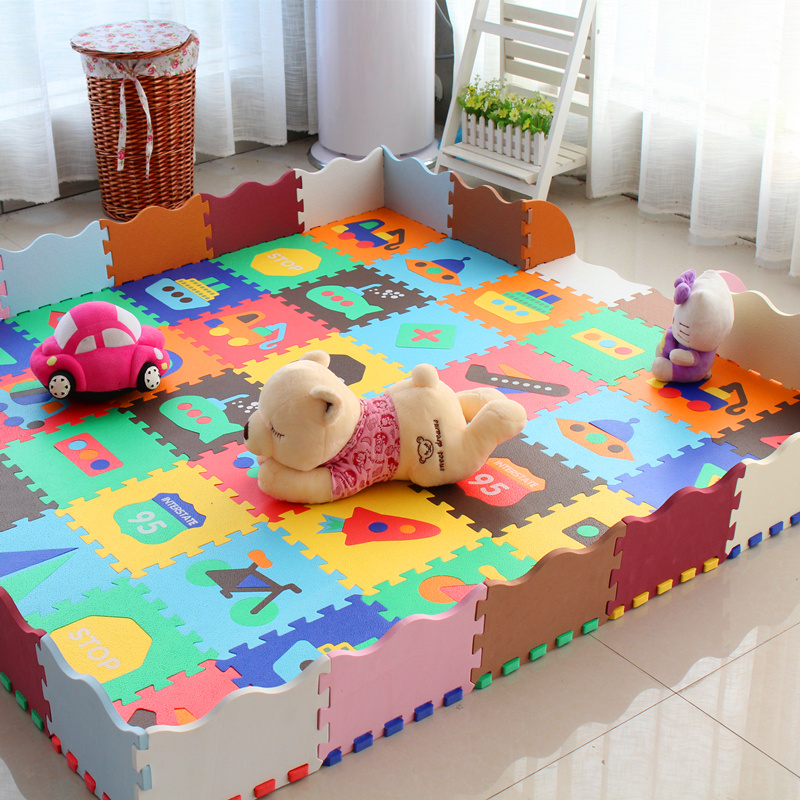 拼图地垫加厚爬行垫游戏毯宝宝家用儿童卧室客厅大号泡沫地垫防滑