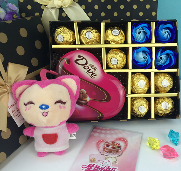 顺丰包邮进口费列罗正品德芙巧克力礼盒送女友老师教师节创意礼物