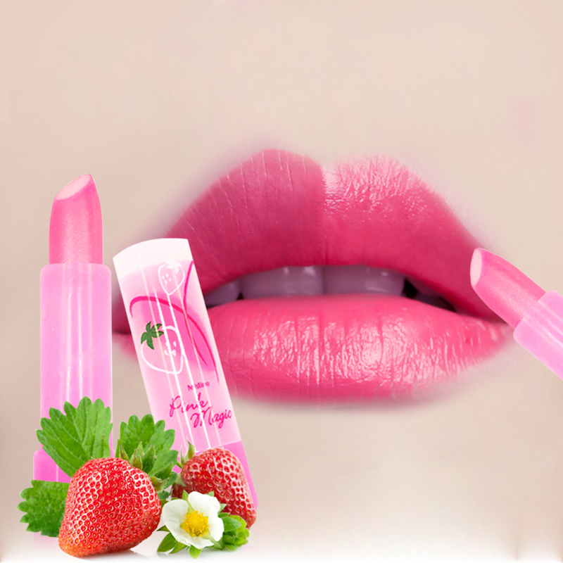 泰国代购mistine草莓唇膏持久保湿滋润补水女防水不掉色变色口红