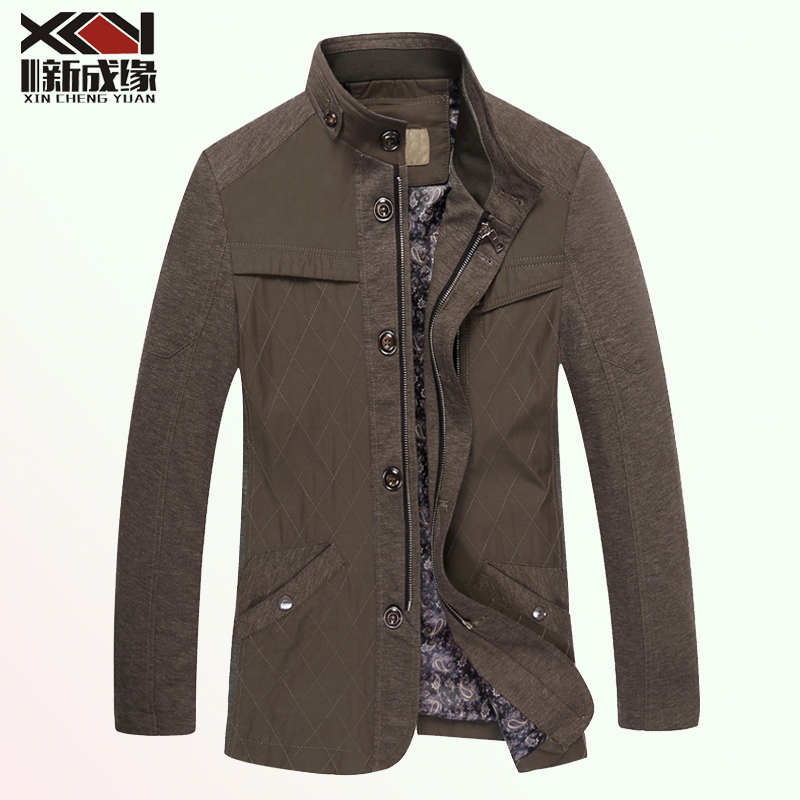 2014秋季新款 新成缘茄克jacket男士夹克男装外套薄款中长款上装