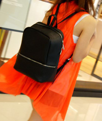 原创设计女欧美时尚Pu双肩包2015春夏新款背包简约韩版经典款书包