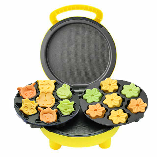 厨尔电饼铛双面加热家用全自动早餐机迷你多功能卡通蛋糕机煎饼机