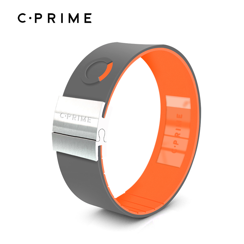 CPRIME NEO旗舰版 硅胶饰品手带 时尚手镯平衡腕带 能量手环 灰橙