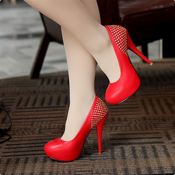 甜美新款超高跟12CM软面红色白色公主婚鞋防水台防滑水钻演出单鞋