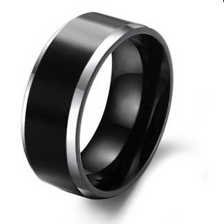 31-231 时尚钨钢饰品 尊贵黑色 型男款式戒指 指环 抗刮永不磨损