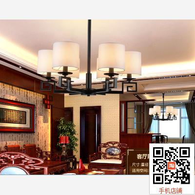 定制现代新中式简约餐厅吊灯 创意客厅卧室餐厅灯个性铁艺灯具