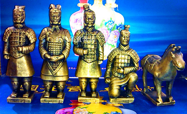特价25厘米兵马俑仿铜 5件套 最具有中国文化的特色礼品厂家直销