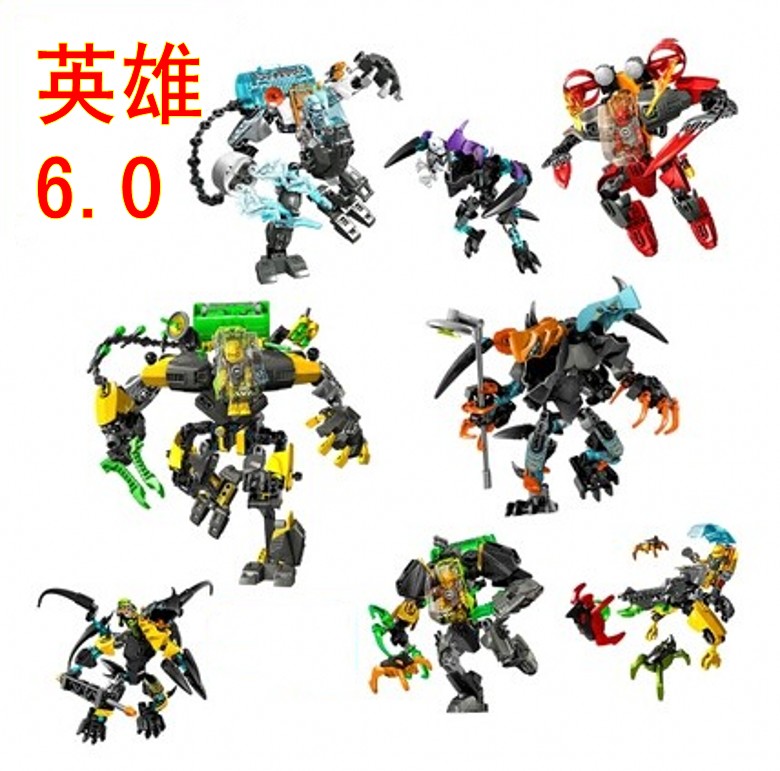 乐高式 XINH英雄工厂6.0全套塑料拼插益智合体机器人拼装积木玩具