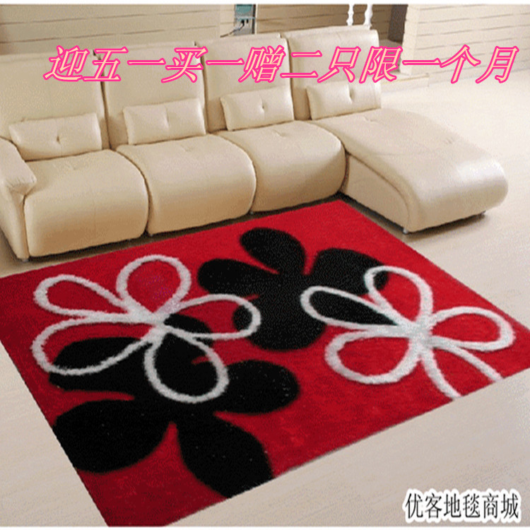 特价包邮新款韩国亮丝地毯客厅卧室床边沙发茶几门厅浴室地毯定做