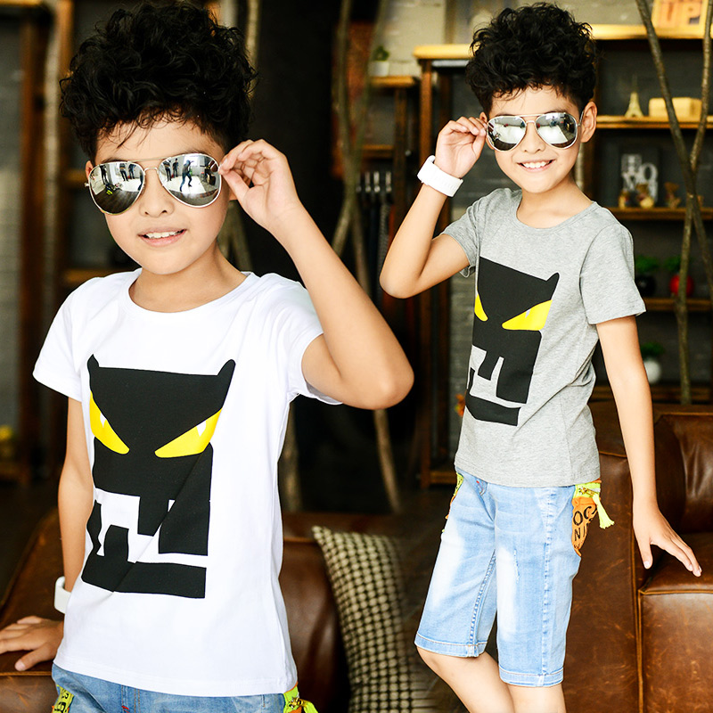 童装男童夏装2015新款儿童潮韩版中大童夏款休闲运动短袖T恤