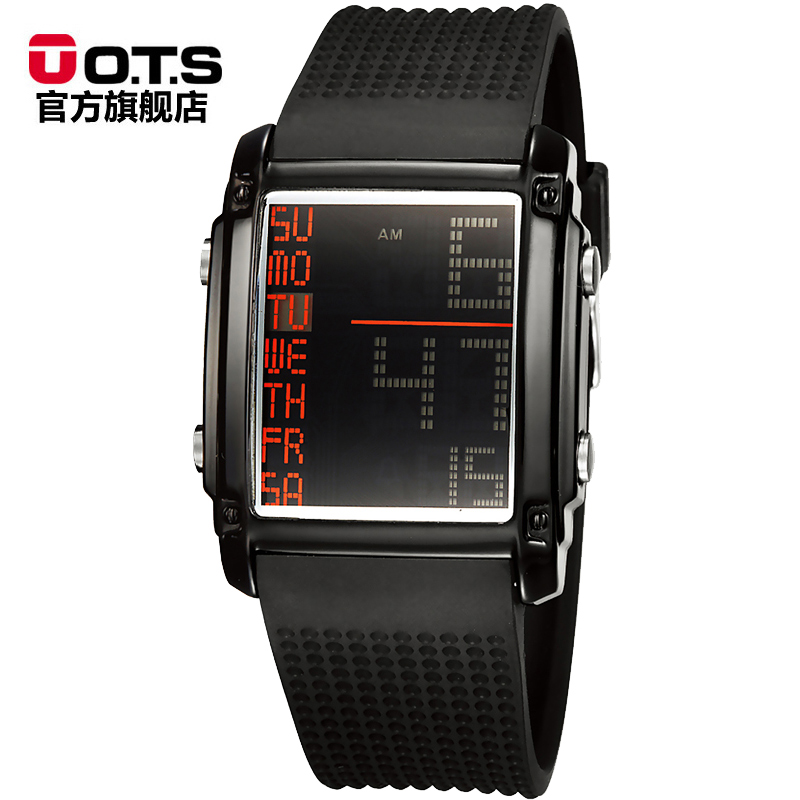 正品OTS奥迪斯手表 全场包邮 LED多功能时尚潮流防水运动情侣手表