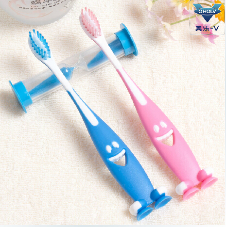 奥乐v 2岁以上适用可爱儿童牙刷软毛细毛护齿护龈牙刷 送沙漏包邮