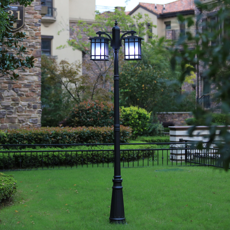 庭院灯 户外高杆灯欧式别墅花园防水草坪景观小区公园LED灯路灯头