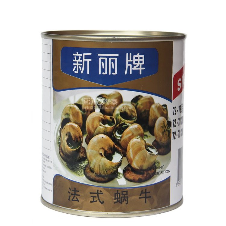 新货！！新丽牌法式蜗牛罐头(必胜客芝士焗蜗牛田螺肉原料)850g