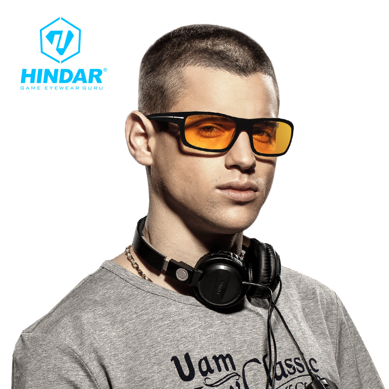 HINDAR赫德防辐射眼镜电脑镜男大框防蓝光紫外线游戏护目镜HGA031