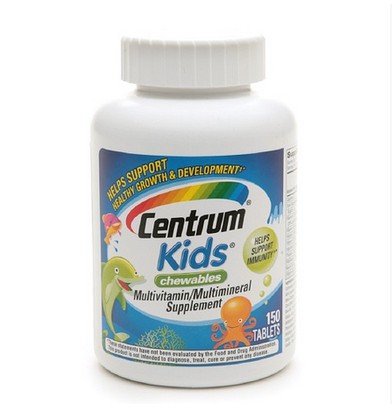 美国惠氏Centrum Kids儿童善存复合维生素咀嚼片150粒 三种水果味